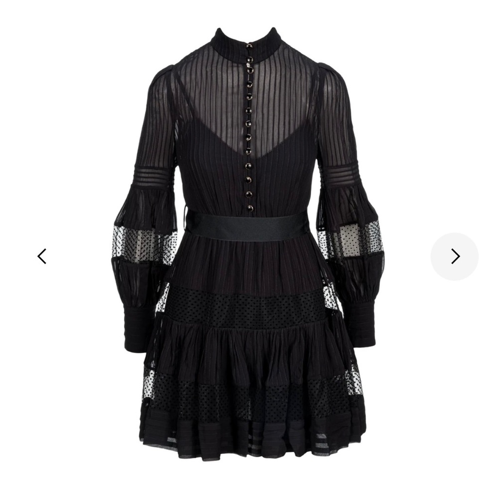 Zimmermann spliced mesh mini dress